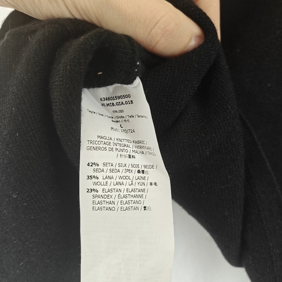 Max Mara Studio Open Front Knitted Wool Silk Blend Cartigan Size Large Women's - Picture 11 of 11